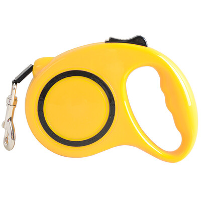 

H Loha automatic telescopic dog rope dog leashes Golden Retriever dog leash small dog chain dog rope pet outing supplies 3 m yellow