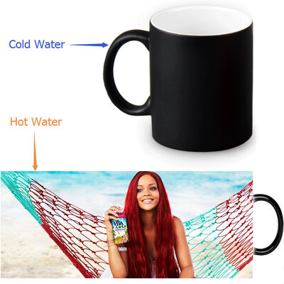 

Rihanna 350ml12oz Heat Reveal Mug Color Change Coffee Cup Sensitive Morphing Mugs Magic Mug Milk Tea Cups
