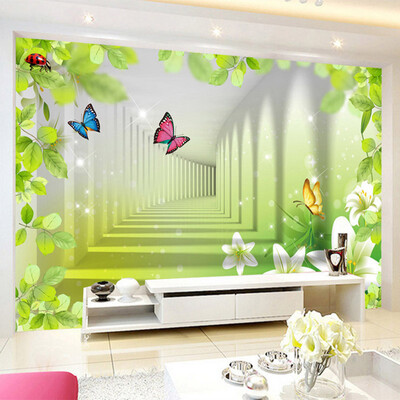 

Modern Abstract Personality Space Expansion Mural Wallpaper 3D Stereo Butterfly Flower Non-Woven Wallpaper Home Decor For Walls
