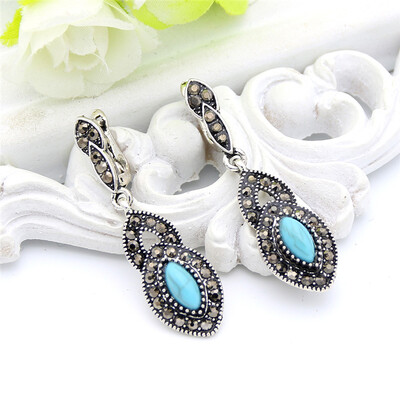 

Vintage Turkish Women Long Drop Hook Round Earrings Resin Jewelry Antique Gold Color Gypsy Ethnic Jewelry India Bridal Earrings