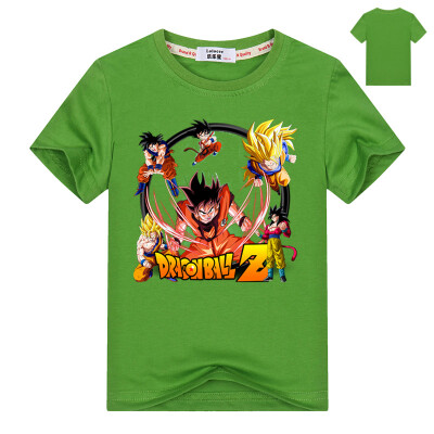 

Dragon Ball Z Goku T Shirt Kids 2018 Летняя футболка с коротким рукавом 100% Хлопок Высокое качество футболки Мультфильм Аниме Топ