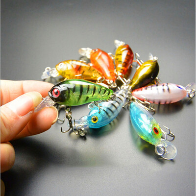 

Vanker 4,5 см мини наживки ловить рыбу комплект рыболовные снасти crankbait приманки crank приманки комплект 2шт