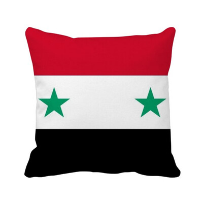 

Syria National Flag Asia Country Square Throw Pillow Insert Cushion Cover Home Sofa Decor Gift
