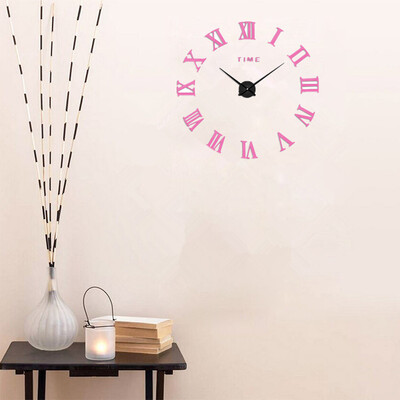 

3D Wall Clock Frameless Modern Mirror Metal Large Wall Stickers Clocks Wall Watches Room Home Decorations