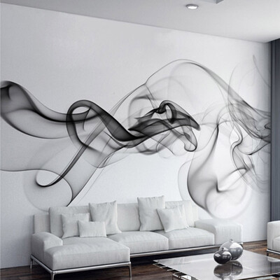 

Custom Mural Wallpaper Smoke Clouds Wall Mural Abstract Artistic Wallpaper Modern Minimalist Bedding Room TV Backdrop Wall Paper