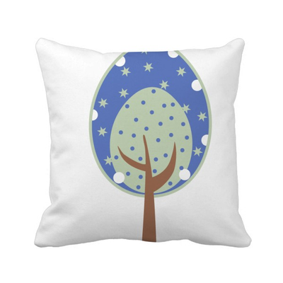 

Easter Christianity Festival Spots Egg Tree Square Throw Pillow Insert Cushion Cover Home Sofa Decor Gift
