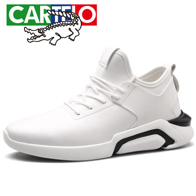 

CARTELO casual shoes male Korean fashion sports mens shoes low to help tie plate shoes mens outdoor hiking running shoes 1091 wh