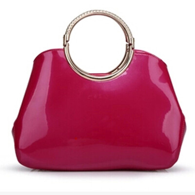 

2016 fashion female patent leather handbag women tote bags luxury brand shell bag party evening bag ladies shoulder tote bag