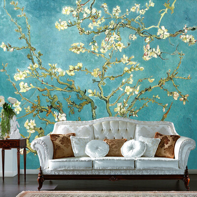 

European Style Retro White Flowers Photo Wallpaper Living Room Bedroom TV Sofa Backdrop Wall Home Decor 3D Non-Woven Mural
