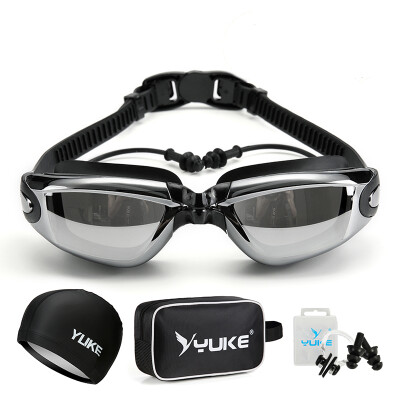 

Yuke swim goggles HD waterproof anti fog myopia large frame for men&women 200300400500600 degree