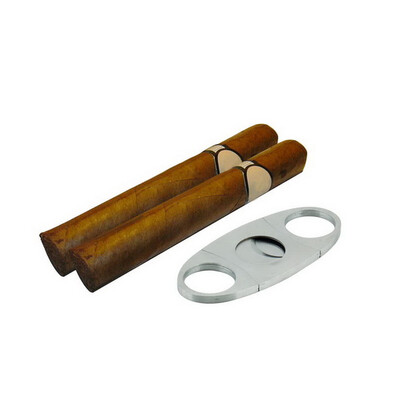 

Pocket Stainless Steel Double Blade Cigar Cutter Knife Scissors Shears