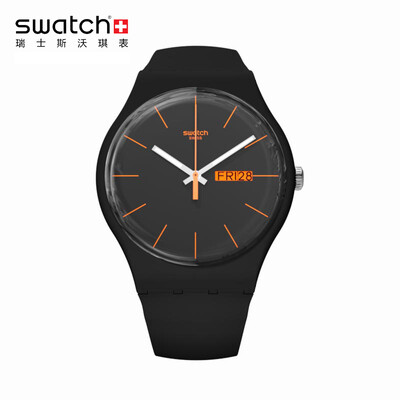 

Swatch швейцарские часы оригинальные красочные черные простые кварцевые мужские и женские часы SUOB704