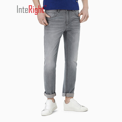 

INTERIGHT jeans male senior gray classic slim narrow feet jeans gray 34XL