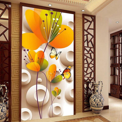 

Настроить любой размер Современные обои 3D HD Mural Butterfly Flowers для входа в обои для обоев Corridor Papel De Parede 3D Sala