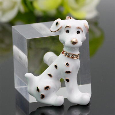 

Fashion Vivid Black Dalmatian Dog Brooches For Scarf Sweater Shoulder Collar Jewelry Pins Kids Men Women Gifts Gold-color Clips