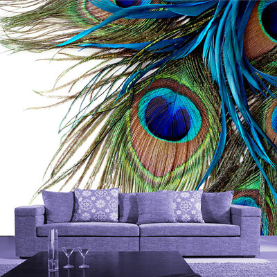 

Modern Home Decor Custom 3D Wall Mural Wallpaper Colorful Peacock Tail Photo Wallpaper High Quality Seamless Wall paper For Wall