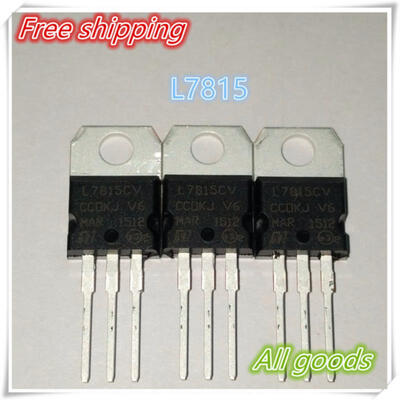 

Free Shipping 100pcs New L7815CV L7815 LM7815 ST TO-220 Voltage Regulator 15V 1.5A