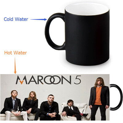 

Maroon 5 350ml12oz Heat Reveal Mug Color Change Coffee Cup Sensitive Morphing Mugs Magic Mug Milk Tea Cups