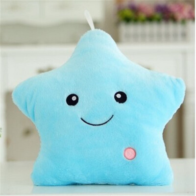 

Luminous pillow Soft Stuffed Colorful Flashing Star Plush Toys Sleep Luminous Led Light Cushion Pillow Plush Star Doll