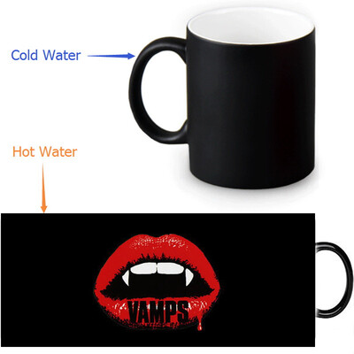 

The Vamps 350ml12oz Heat Reveal Mug Color Change Coffee Cup Sensitive Morphing Mugs Magic Mug Milk Tea Cups