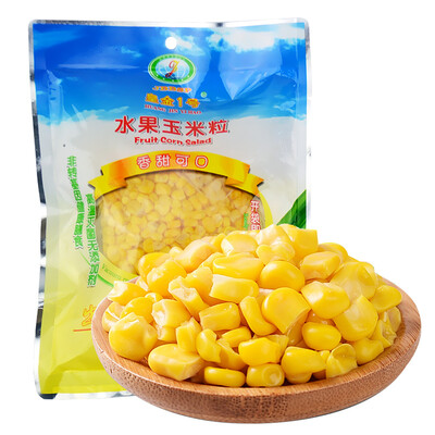 

Huangjin No1 Fruit Sweet Corn Non-GMO Corn Granules 330g Open Bag Instant Vacuum Packaging