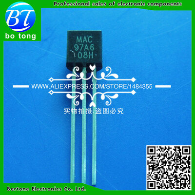 

1000pcs free shipping MAC97A6 97A6 TO-92 Triacs THY .6A 400V TRIAC
