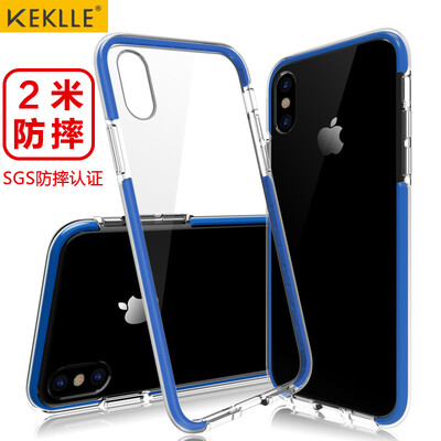 

KEKLLE Apple X 10 Mobile Shell Mobile Phone Cases iPhone X 10 Case All-In-One Double Drop Shave Non-Slip Clear Men & Women 58 &quotClear Blue