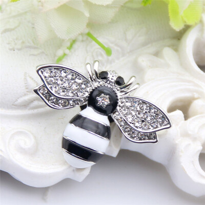 

Cute Bee Brooch Pin Женские штыри отворотом Flies Насекомые Рождественские броши Rhinestone Enamel Animal Jewelry Broches Girl Fes