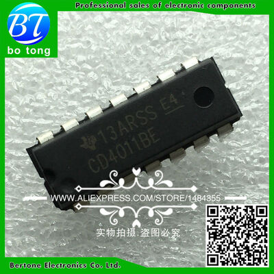 

100PCS CD4011BE DIP-14 CD4011 DIP free shipping