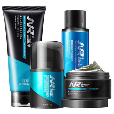 

Jewel Men's Oil Boosting Skincare Set (Очищающее средство для лица 120 г + тонер 150 мл + крем для кожи 50 г + маска 1 таблетка)