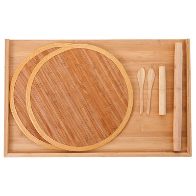 

Double gun Suncha cutting board large dumpling plate rolling panel kneading panel rolling pin dumpling curtain set of five sets of ZB6916