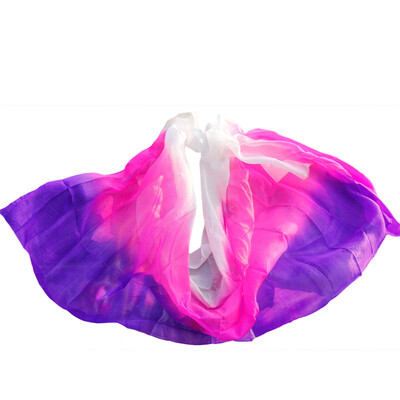 

Belly Dance Props Women Belly Dance Silk Veils 250/270*114cm Belly Dance Veil For Girls Belly Dance Silk Veils White+Rose+Purple