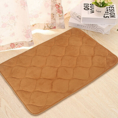 

Green reed plus soft anti-skid bath mat mat mat thickening back cotton 40 60cm camel