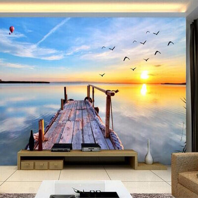 

Custom 3D Photo Wallpaper 3D Nature Landscape Sea View Large Wall Painting Wall Decorations Living Room Bedroom Modern Wallpaper