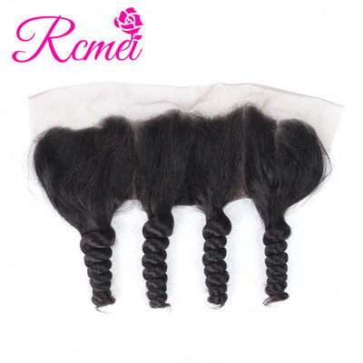

Rcmei Hair 8A Brazilian Virgin Hair Loose Wave 13x4 Lace Frontal Lace Closure Free Part Unprocessed Loose Wave Frontal