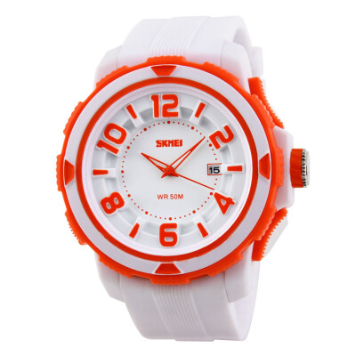 

SKMEI 1071 Men And Women Unisex Casual Watches 3D Dial Analog Date Display Sport Wristwatches