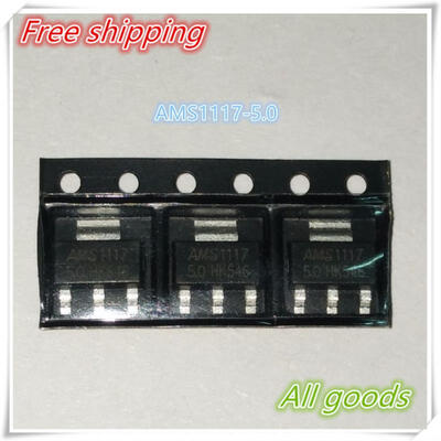 

100 pcs Free Shipping - AMS1117-5.0 AMS1117-5 AMS1117 1117-5.0 SOT223 800mA LOW DROPOUT VOLTAGE REGULATOR AMS