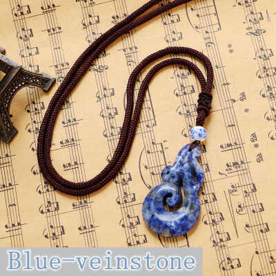 

1 pcs Yumten Party Necklace Dragon Pendant Natural Turquoise Woman Men Fine Jewelry Wonder Kpop Joias Gothic Erkek Kolyedog Destin