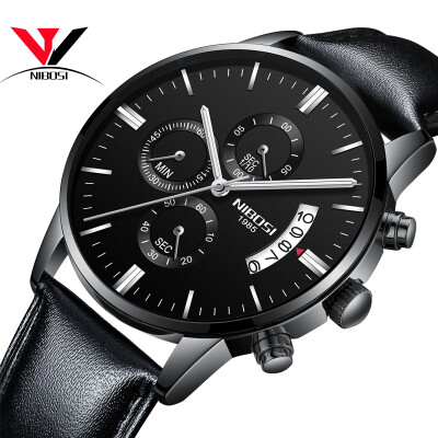 

Relogio Masculino 2018 New Quartz Wristwatch Brand Fashion Men Watch Leather Strap Chronograph watches Waterproof Erkek Kol Saati