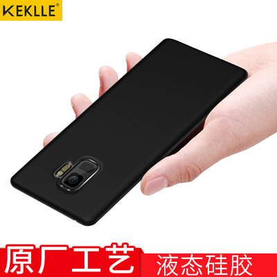 

KEKLLE Samsung Galaxy S9 Mobile Shell Cover Samsung Galaxy S9 Cover Liquid Silicone Splash Men&women Cover Black