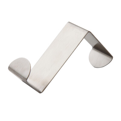 

ORZ 2PCS Stainless Steel Over the Door Hook Self Kitchen Hanger Hanging Coat Storage Hooks