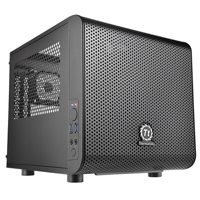 

Tt (Thermaltake) Core V1 black mini chassis (layered cooling / side through the panel / standard 20cm fan / dual U3 / support water cooling / support long graphics card