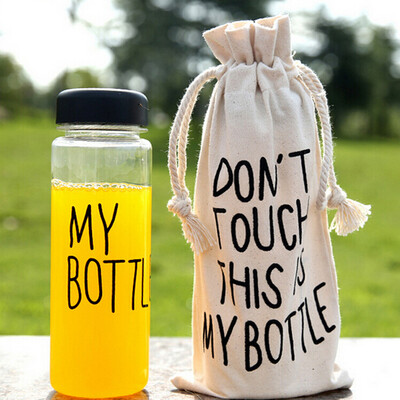 

Clear My Bottle Sport Fruit Juice Water Cup Portable Travel Bottle 500ML With Bag