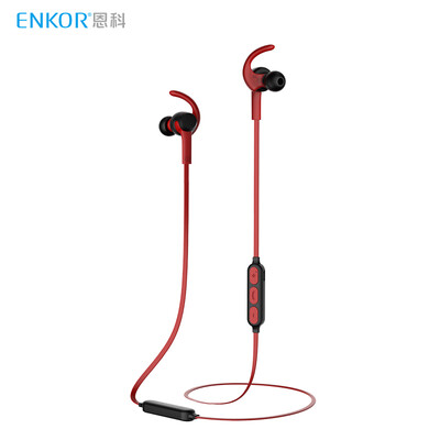

ENKOR EB100 беспроводной Bluetooth спортивный наушник магнитный пульт дистанционного управления в ухе наушники универсальный красный