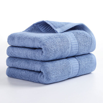 

Chinese knot ZHONGGUOJIE towel home textile bamboo fiber thickening plus soft fashion simple absorbent big towel 2 strips blue 155g strip 3476cm
