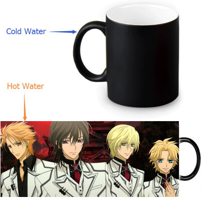 

Vampire Knight 350ml12oz Heat Reveal Mug Color Change Coffee Cup Sensitive Morphing Mugs Magic Mug Milk Tea Cups