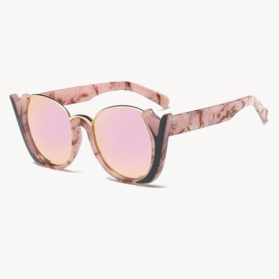 

LIKEU'S Мода бабочка Солнцезащитные очки для женщин UV400 Качество lunette Негабаритные женские солнцезащитные очки для очков Hlaf очки для женщин