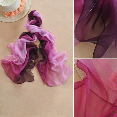 

CANIS@Women's Stylish Gradient Color Chiffon Scarf Shawl Neck Wrap Scarves