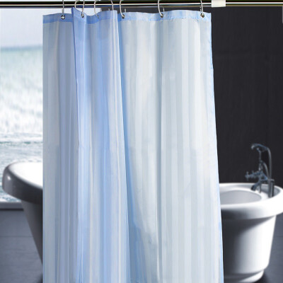 

MEI JU KE shower curtain PEVA waterproof mouldproof opaque polyester blue