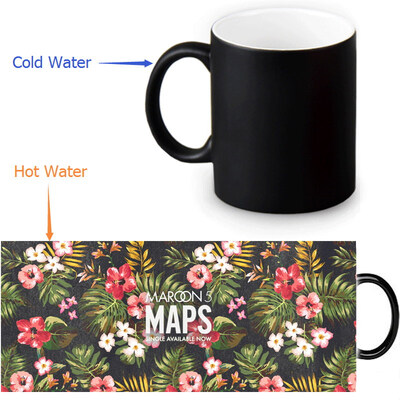 

Maroon 5 350ml12oz Heat Reveal Mug Color Change Coffee Cup Sensitive Morphing Mugs Magic Mug Milk Tea Cups